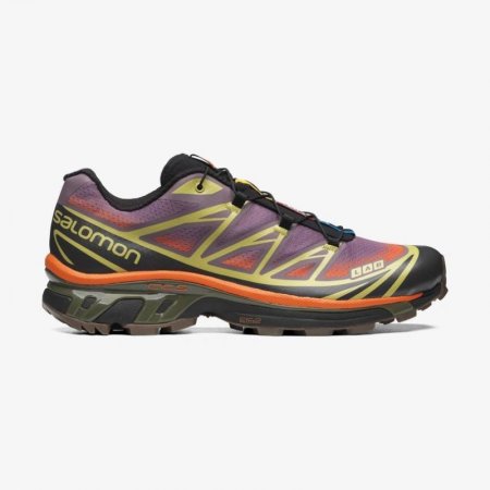 Salomon | Men's XT-6 SKYLINE-Moonscape / Leek Green / Vibrant Orange