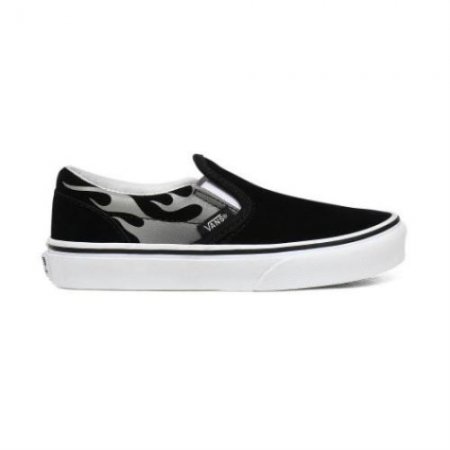 Vans | Kids'Suede Flame Classic Slip-On Kids (4-8 years) (Suede Flame) Black/True White