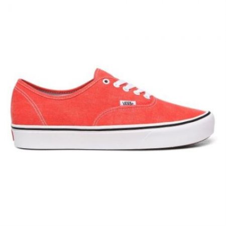 Vans | Men's Washed Canvas ComfyCush Authentic (Washed Canvas) Grenadine