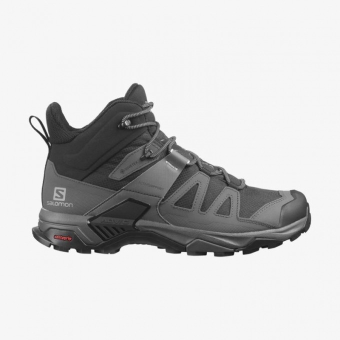 Salomon | Men's X ULTRA 4 MID WIDE GORE-TEX-Black / Magnet / Pearl Blue