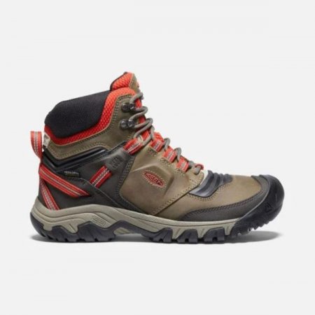 Keen | For Men | Ridge Flex Waterproof Boot-Dark Olive/Ketchup