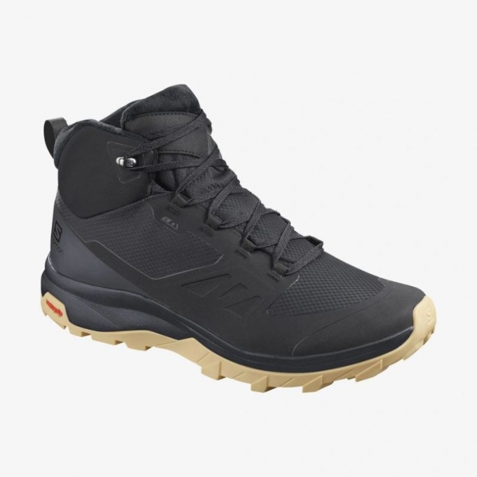 Salomon | Men's OUTSNAP CLIMASalomon | WATERPROOF-Black / Ebony / Gum1a