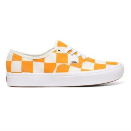 Vans | Women's Half Big Checker ComfyCush Authentic (Half Big Checker) Cadmium Yellow/Blue