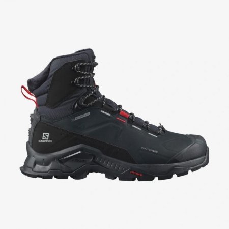 Salomon | Men's QUEST WINTER THINSULATE CLIMASalomon | WATERPROOF-Black / Goji Berry / Monument