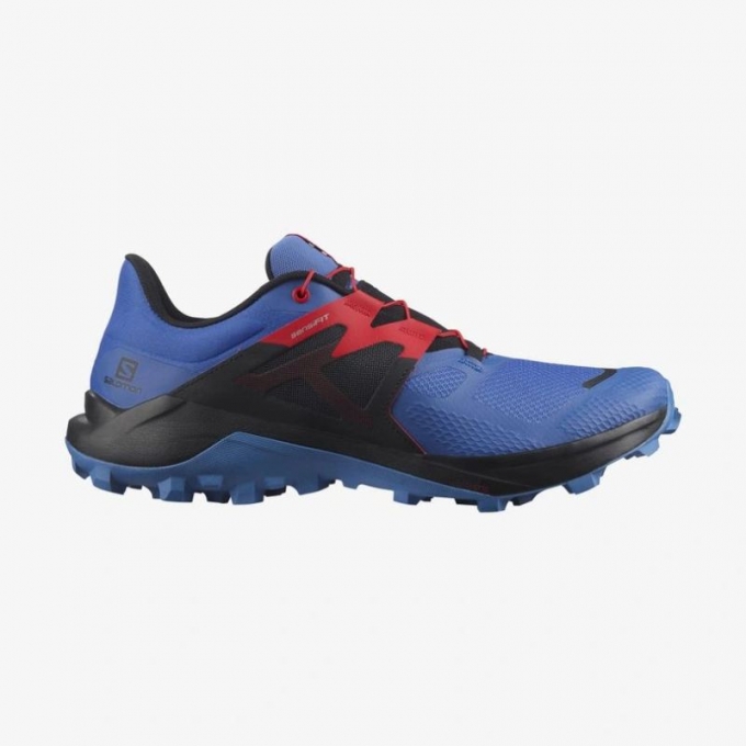 Salomon | Men's WILDCROSS 2-Palace Blue / Black / Goji Berry