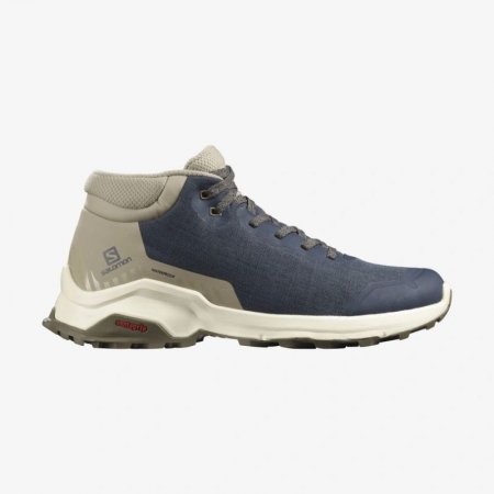 Salomon | Men's X REVEAL CHUKKA CLIMASalomon | WATERPROOF-Navy Blazer / Vintage Khaki / Bungee Cord