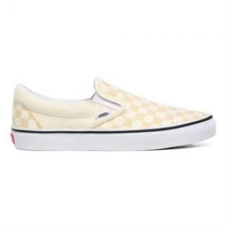 Vans | Men's Checkerboard Classic Slip-On (Checkerboard) Classic White/True White