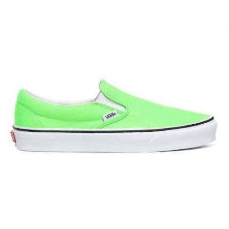 Vans | Men's Neon Classic Slip-On (Neon) Green Gecko/True White