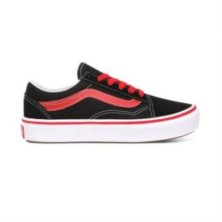 Vans | Kids'Pop ComfyCush Old Skool Kids (4-8 years) (Pop) Black/Red