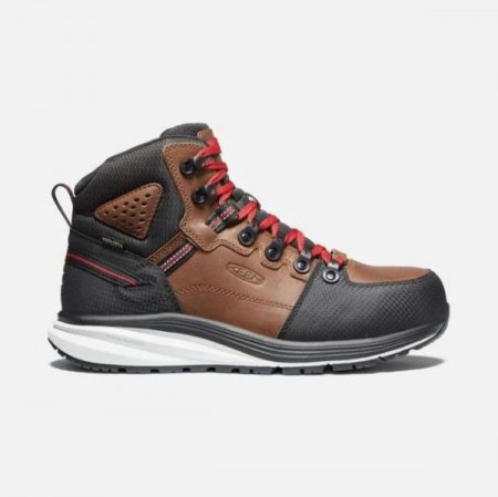 Keen | For Men | Red Hook Waterproof Boot (Carbon-Fiber Toe)-Tobacco/Black