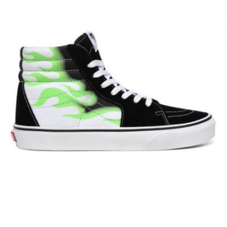 Vans | Women's Flame Sk8-Hi (Flame) Black/True White