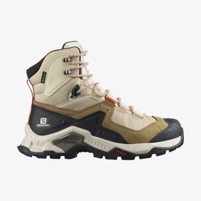 Salomon | Women's QUEST ELEMENT GORE-TEX-Safari / Vanilla Ice / Mecca Orange