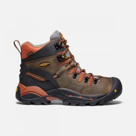 Keen | For Men | Pittsburgh 6" Waterproof Boot (Soft Toe)-Cascade Brown/Bombay Brown