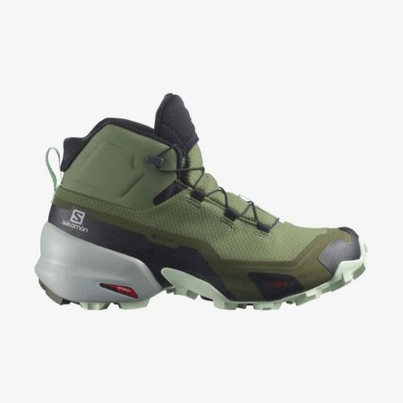 Salomon | Women's CROSS HIKE MID GORE-TEX-Olivine / Olive Night / Spray