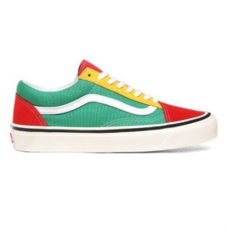 Vans | Women's Anaheim Factory Old Skool 36 DX (Anaheim Factory) Og Red/Og Emerald/Og Yellow