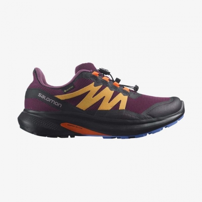 Salomon | Women's HYPULSE GORE-TEX-Grape Wine / Blazing Orange / Lolite