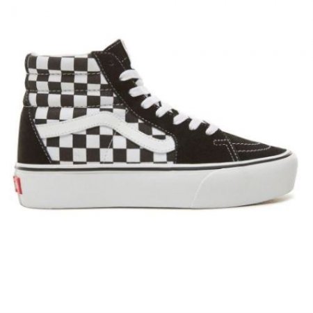 Vans | Women's Sk8-Hi Platform 2.0 Checkerboard/True White