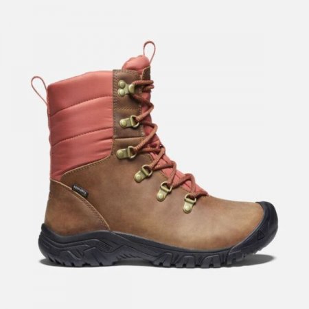 Keen | For Women | Greta Waterproof Boot-Toasted Coconut/Redwood