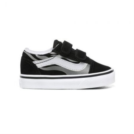 Vans | Kids'Suede Flame Old Skool V Toddler (1-4 years) (Suede Flame) Black/True White