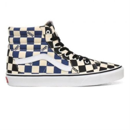 Vans | Men's Big Check Sk8-Hi (Big Check) Black/Navy