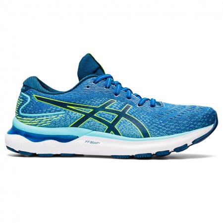 Asics | Men's GEL-NIMBUS 24 (4E)-Lake drive/Hazard green