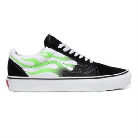 Vans | Women's Flame Old Skool (Flame) Black/True White