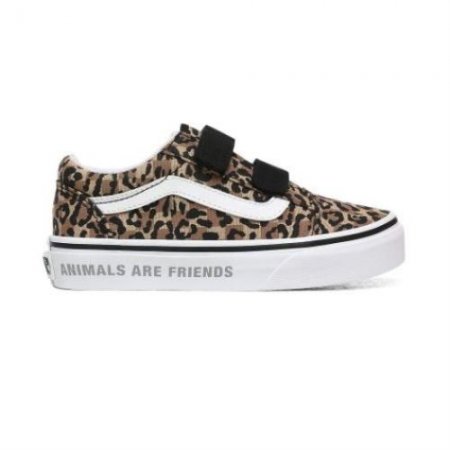 Vans | Kids'Animal Checkerboard Old Skool V Kids (4-8 years) (Animal Checkerboard) Leopard/Black