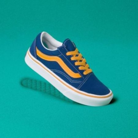 Vans | Kids'Pop ComfyCush Old Skool Kids (4-8 years) (Pop) True Blue/Cadmium Yellow