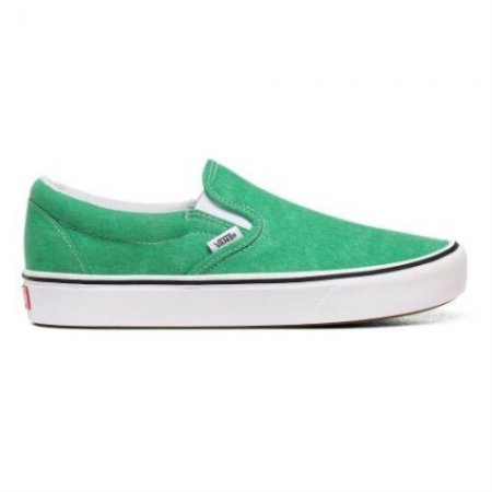 Vans | Men's Washed Canvas ComfyCush Slip-On (Washed Canvas) Fern Green