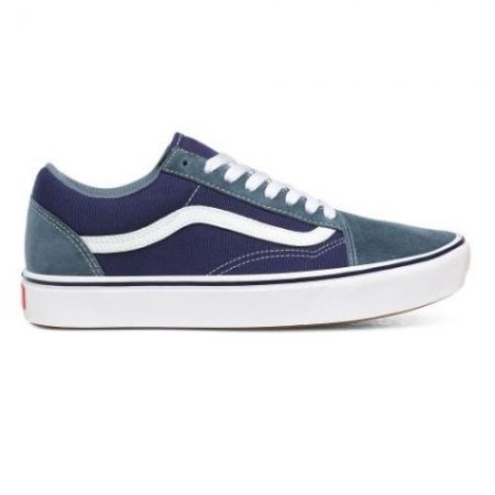 Vans | Men's Suede and Textile ComfyCush Old Skool (Suede/Textile) Blue Mirage/Blue Print