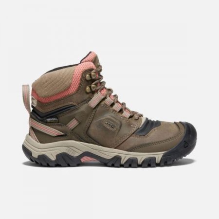 Keen | For Women | Ridge Flex Waterproof Boot-Timberwolf/Brick Dust