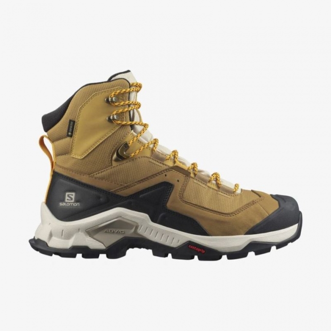 Salomon | Men's QUEST ELEMENT GORE-TEX-Cumin / Bleached Sand / Saffron