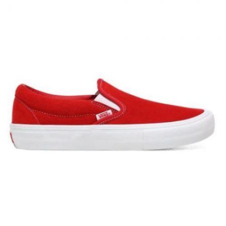 Vans | Men's Suede Slip-On Pro (Suede) Red/White