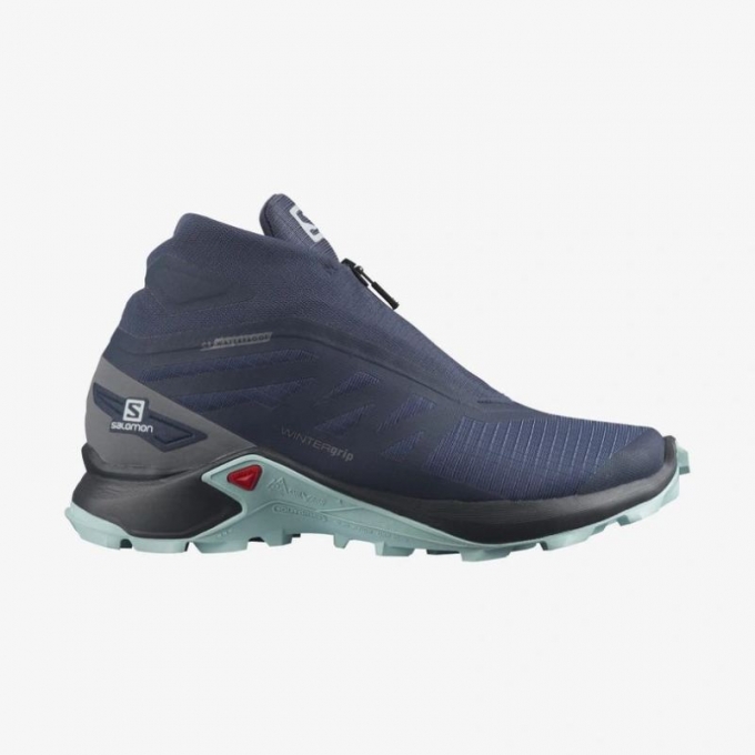 Salomon | Women's SUPERCROSS WINTER CLIMASalomon | WATERPROOF-Mood Indigo / Quiet Shade / Crystal Blue