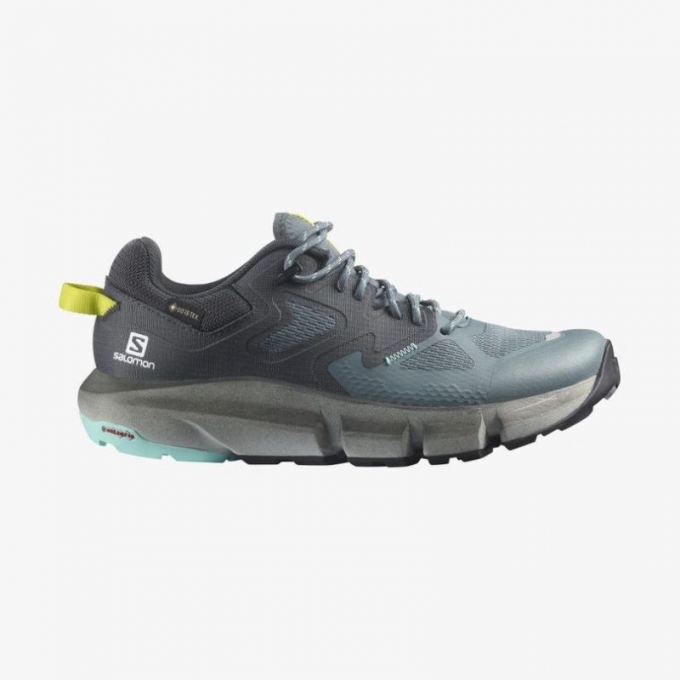 Salomon | Women's PREDICT HIKE GORE-TEX-Stormy Weather / Ebony / Tanager Turquoise