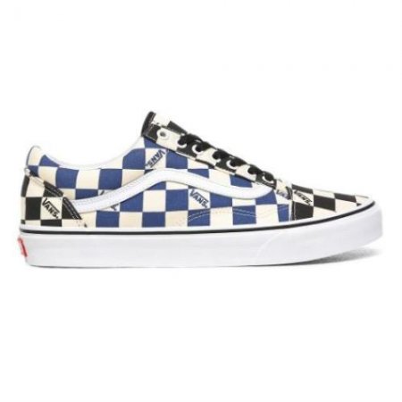 Vans | Men's Big Check Old Skool (Big Check) Black/Navy