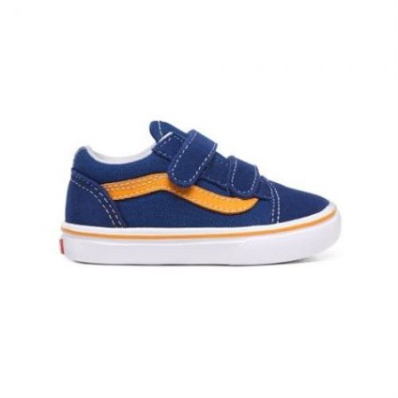 Vans | Kids'Pop ComfyCush Old Skool V Toddler (1-4 years) (Pop) True Blue/Cadmium Yellow