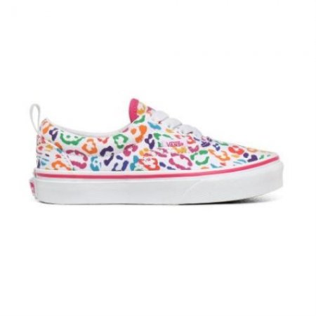 Vans | Kids'Rainbow Leopard Elastic Lace Era Youth (8-14 years) (Rainbow Leopard) Fuchsia Purple/True White