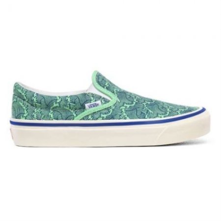 Vans | Women's Anaheim Factory Classic Slip-On 98 DX (Anaheim Factory) Og Wave/Og Neon Green