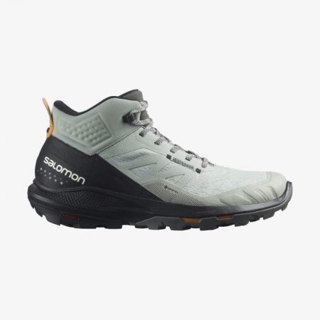 Salomon | Men's OUTPULSE MID GORE-TEX-Wrought Iron / Black / Vibrant Orange