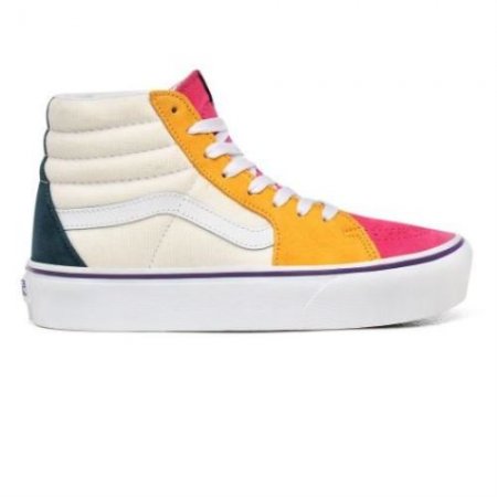 Vans | Women's Mini Cord Sk8-Hi Platform 2.0 (Mini Cord) Multi/True White