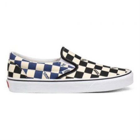 Vans | Women's Big Check Classic Slip-On (Big Check) Black/Navy