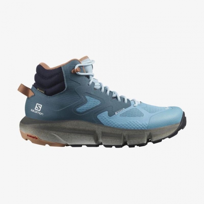 Salomon | Women's PREDICT HIKE MID GORE-TEX-Mallard Blue / Delphinium Blue / Mocha Mousse