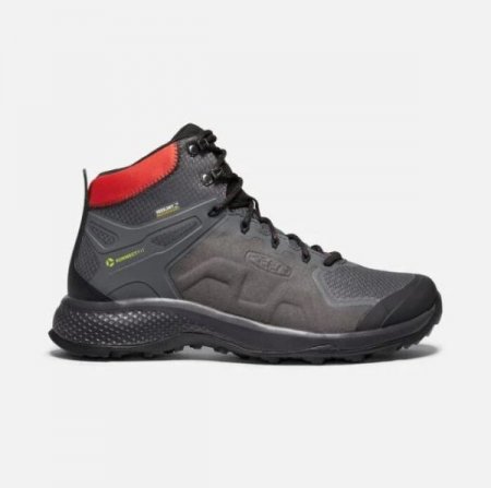 Keen | For Men | Explore Waterproof Boot-MAGNET/FIERY RED