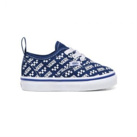 Vans | Kids'Logo Repeat Elastic Laces Authentic Toddler (1-4 years) (Logo Repeat) True Blue/True White