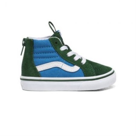 Vans | Kids'2-Tone Sk8-Hi Zip Toddler (1-4 years) (2-Tone) Mediterranian Blue/Greener Pastures