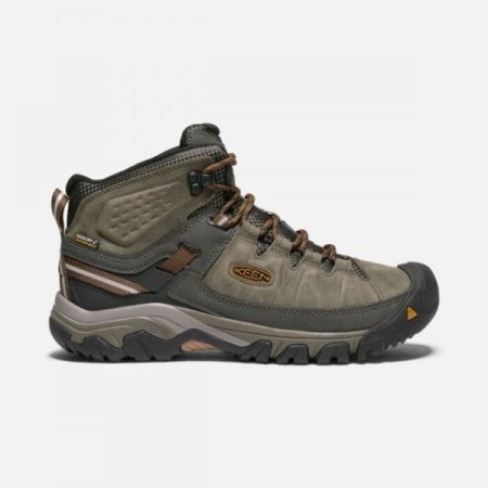 Keen | For Men | Targhee III Waterproof Mid Wide-BLACK OLIVE/GOLDEN BROWN