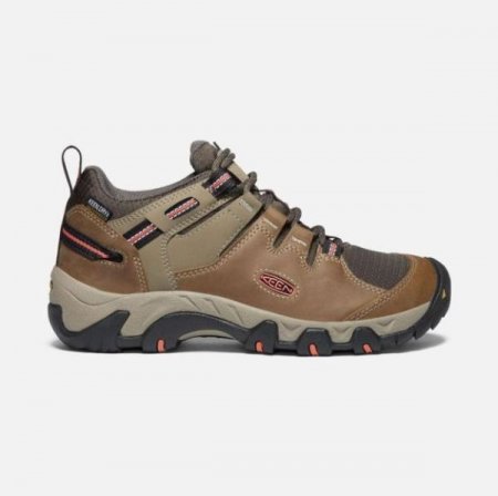 Keen | For Women | Steens Waterproof Shoe-Timberwolf/Coral