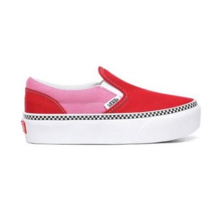 Vans | Kids'2-Tone Classic Slip-On Platform Kids (4-8 years) (2-Tone) Chili Pepper/Fuchsia Pink