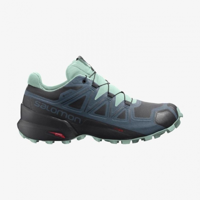 Salomon | Women's SPEEDCROSS 5 GORE-TEX-Black / Mallard Blue / Yucca